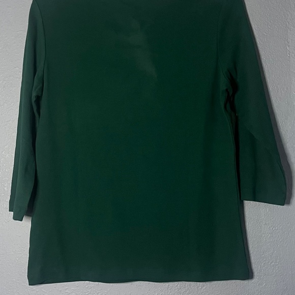 Karen Scott Whimsy Tee Women’s Petite Medium Spruce Night Christmas Trees Stones - Picture 6 of 10